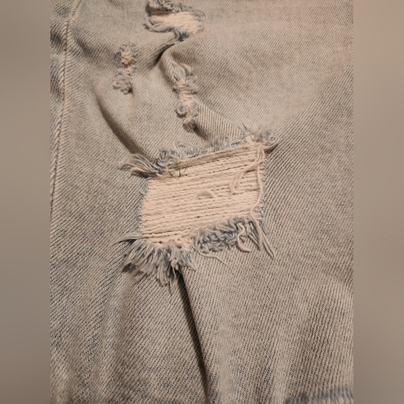 Kancan Light Blue Kurvy Ultra High Rise Jean Shorts Size 30 - Picture 3 of 4